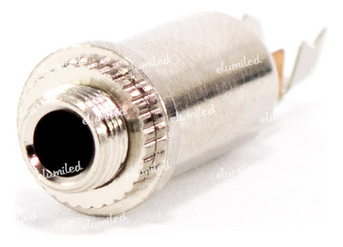 2 Conectores Hembra Jack 3.5mm Estereo Metalico Chasis 0
