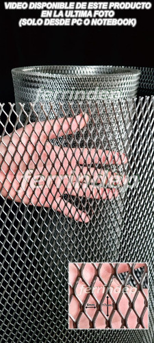 Malla Metálica Romboidal Desplegado 8x17mm Rollo 1 X 5mts 1