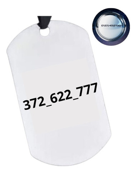 Medalla C/ Secuencia Numérica 372 622 777 Dinero Grabovoi 0