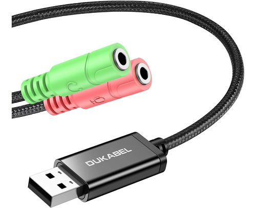 Cable Adaptador De Audio Usb A 2 Jack 3,5 Mm Hembra | 25 Cm 0
