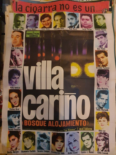 1 Antiguo Afiche De Cine Original- Villa Cariño 503 0