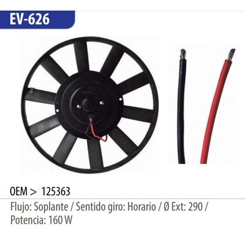 Electroventilador Peugeot 504 Nafta Diesel C/paleta Ev 626 0