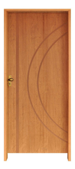 Kit Porta De Madeira 210x82cm Batente 14cm Fechadura Golf 0