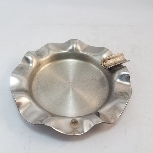 Antiguo Cenicero De Acero Inoxidable 0