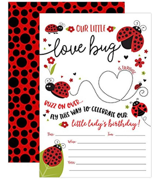 Catarina Invitación De Cumpleaños Lady Bug Fiesta Invita A 2 0