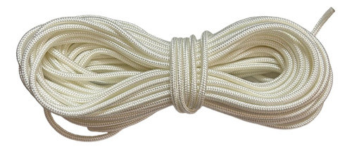 Cabo Poliester Dacron 5mm X 20 Metros Color Blanco Djeembe 0
