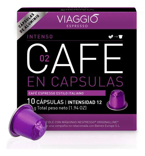 Cápsulas De Café Viaggio Intenso Espresso X 10 Uni 0