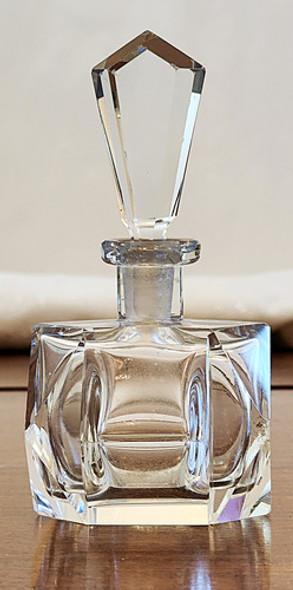 Perfumero De Cristal De Bohemia Facetado Para Coleccionistas 1