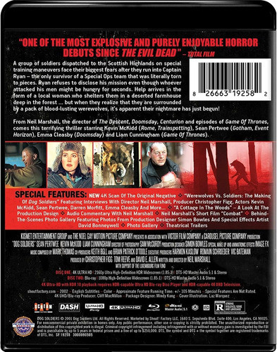 4k Ultra Hd + Blu-ray Dog Soldiers / Subtitulos En Ingles 1