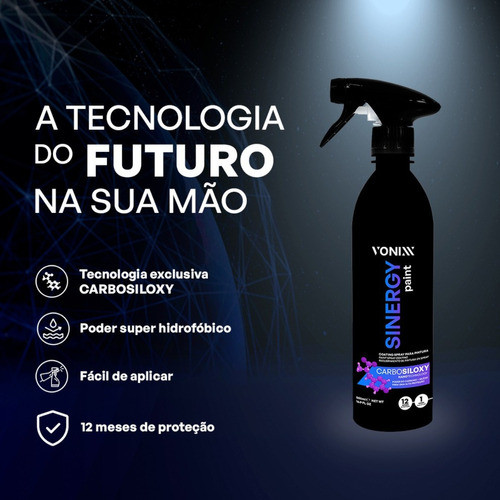 Sinergy Vonixx Vitrificador Coating Spray Pintura Automotiva 1
