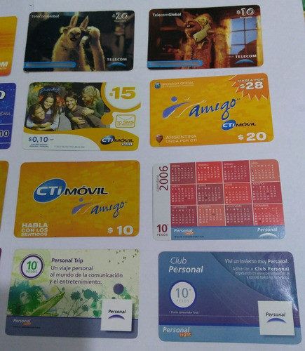 Lote De 55 Tarjetas De Teléfono Cti, Movistar, Unifón, Etc. 1