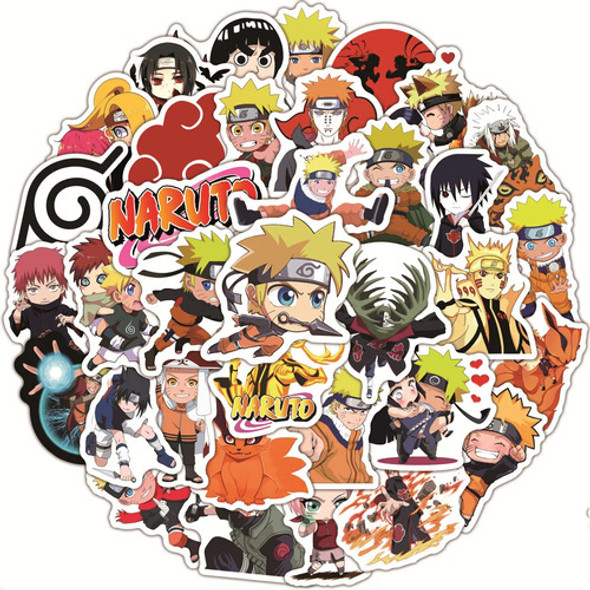 Calcomanías/sticker Anime Naruto Pack X10 7x7cm 0