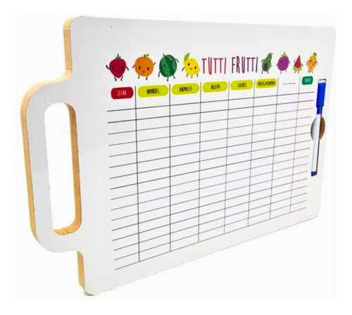 Pizarra Set Infantil Tutti Frutti 22x33 Con Marcador 0