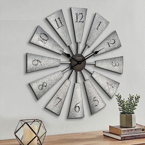 Reloj De Pared Ajustable En Tamaño 60-81 Cm Simil Molino 1