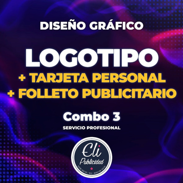 Combo 3 - Logo + Tarjetas Personales + Folletos | Diseño 1 Combo 3 - Logo + Tarjetas Personales + Folletos | Diseño 1