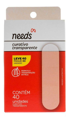 Curativo Transparente Needs Leve 40 Pague 30 Unidades 0