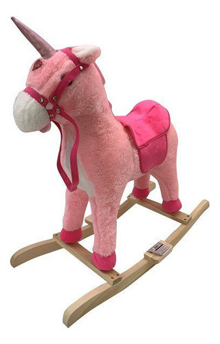Caballito Unicornio Mecedora De Madera C/sonido Y Movimiento 0
