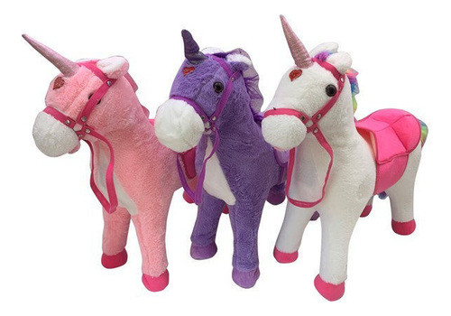 Caballito Unicornio Mecedora De Madera C/sonido Y Movimiento 1