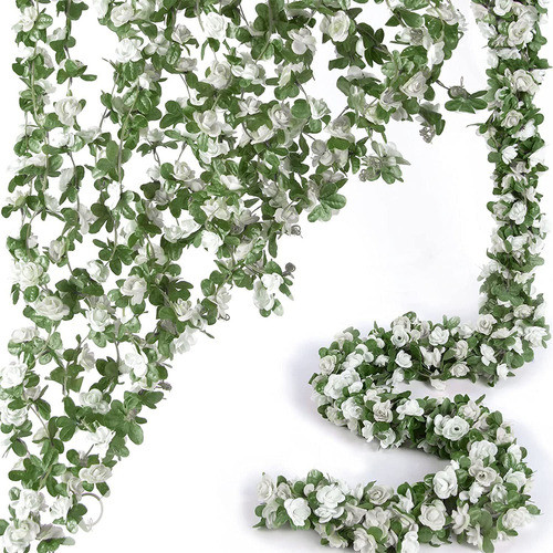 Guirnalda Colgante De Flores De 20m Pack 8u Primavera Blanca 0
