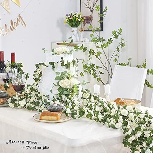 Guirnalda Colgante De Flores De 20m Pack 8u Primavera Blanca 1