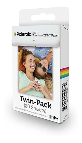 Papel Fotografico Zink Paper Polaroid 2x3 Twinpack 20 Folhas 0