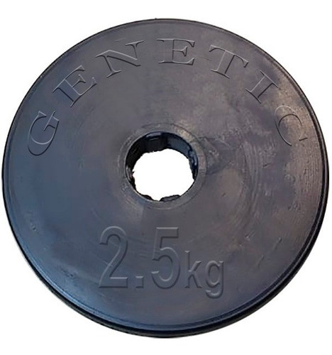 Disco Engomado 2.5 Kilos 30 Mm P Barras Y Mancuernas Genetic 0