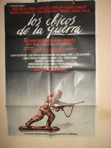 Poster Pelicula* Los Chicos De La Guerra* 1984 Alterio-sola 0