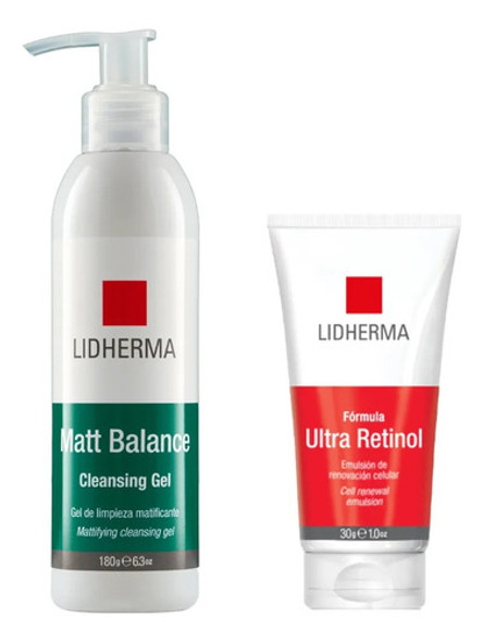 Kit Matt Balance Cleansing Gel + Ultra Retinol Lidherma 0 Kit Matt Balance Cleansing Gel + Ultra Retinol Lidherma 0