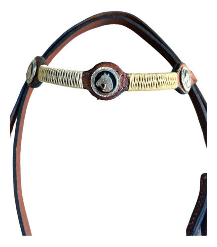 Cabeçada De Couro Auxiliadora De Embocadura Montaria 1