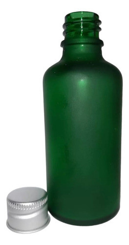 Frasco De Vidrio Verde Esmerilado 100ml Tapa De Aluminio X10 0