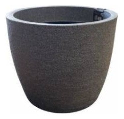 Maceta Redonda Diseño Europa Color Grafito 24x20x20 Cm Jver2 0