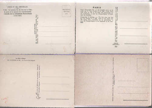 0474_lote De 12 Tarjetas Postales De Francia 1
