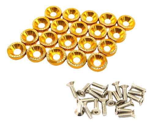 Oro 20 Pc Jdm Billet Aluminio Defensa/parachoques Arandela/t 0