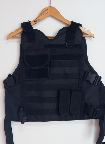 Chaleco Porta Placa Tactica Molle Y Accesorios Incluido 0