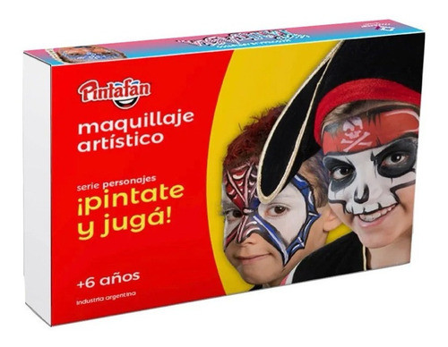 Kit Maquillaje Artistico Pintura Stencil Personajes Niños 0