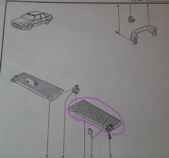 Visera Parasol Izquierda R21 Original 1