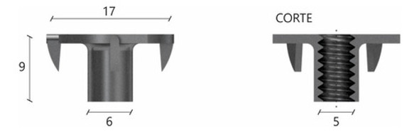 4 Roscas Hembra + 12 Tapones De Plastico Para  Botines 1