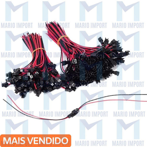 10 Pares Conector Elétrico Engate Rápido Cabo Click 2 Vias 1