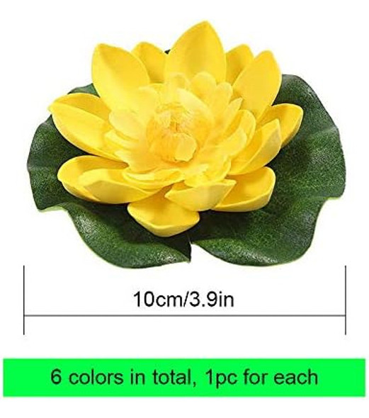 Ceqiny 6 Peças De Flores De Lótus Brancas Para Lago Artific 1