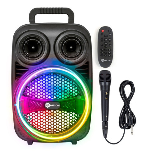 Parlante Portatil Melon Bluetooth 8pulgadas Luces Led 0