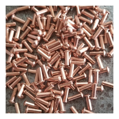Remache Cobre Macizo 2,40 X 12,70 Mm De Golpe X 50 Unidades 1