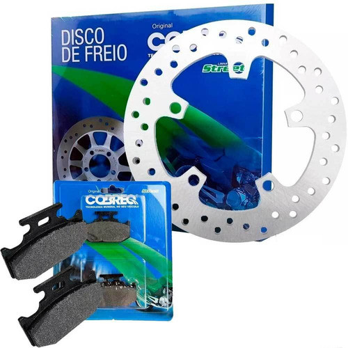Disco De Freio Traseiro + Pastilha Fazer 250 2015 Cobreq 0