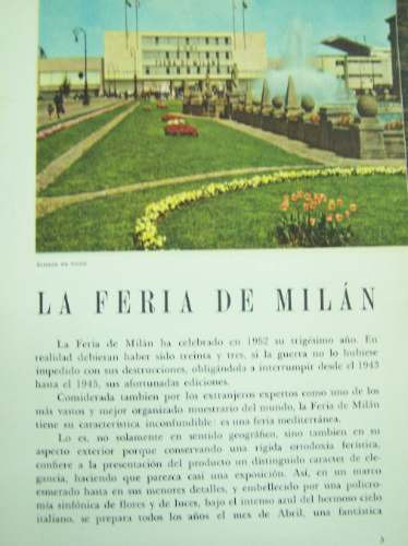 Feria De Milan De 1952 * Guia Turistica * 1