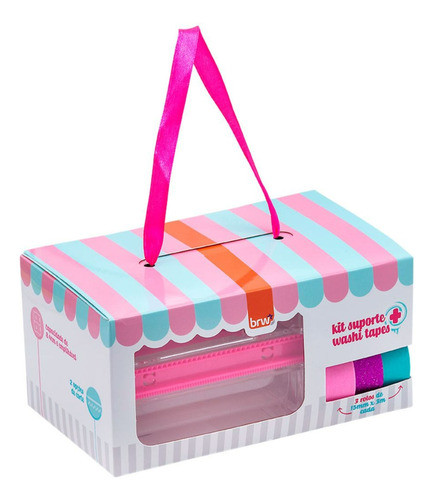 Kit Washi Tape Brw Y Soporte Tutti Frutti C/3 15mm X 3m Brw 0