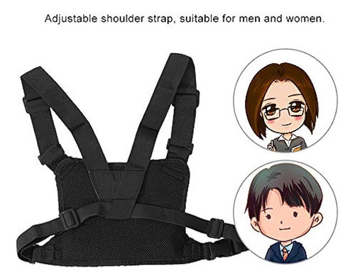 Arnés De Pecho Walkie Talkie Paquete Frontal, Amarillo Brill 1