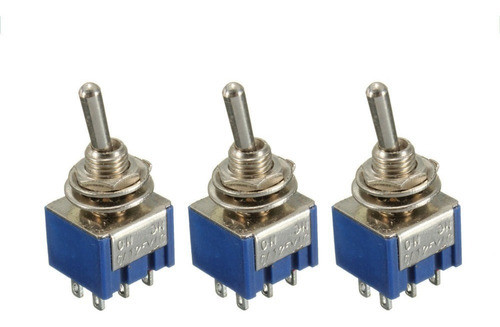Llave Palanca Doble Switch On-on 3a 250v X 3 Unidades 0