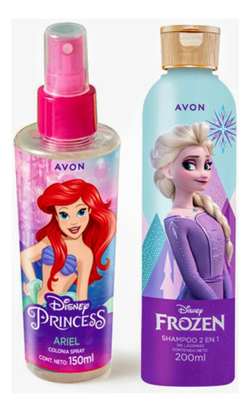 Avon Disney Combo Colonia Princesa Ariel 150ml+shampu Frozen 0