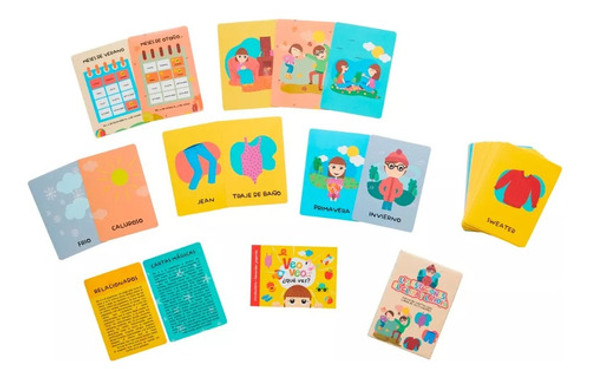 Estaciones Clima Y Ropa Juego Cartas Didacticas Educativas 1