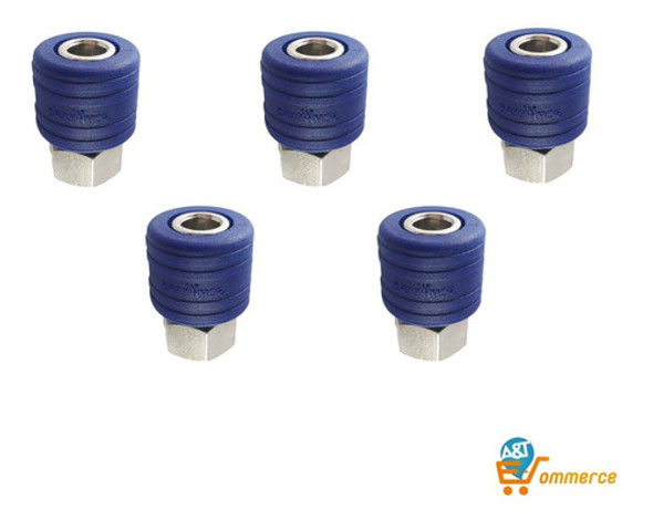 Engate Rápido Pneumático 1/4 '' Fêmea Schweers 5 Unidades 1