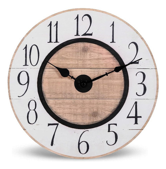 ~? Nikky Home 12  Reloj De Pared Vintage Granja Madera Funci 0